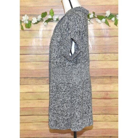 Kenneth Cole Reaction Gray Heathered Ladies XL Short Sleeve Cardigan Chunky Knit - Picture 7 of 12